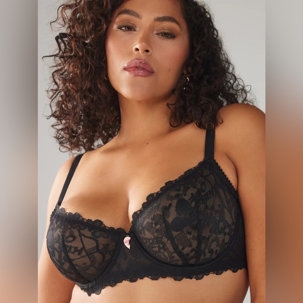 Savage X Fenty Lovestruck Lace Unlined Balconette Bra Size 44G